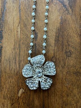 Necklace with Rhinestone Pendant